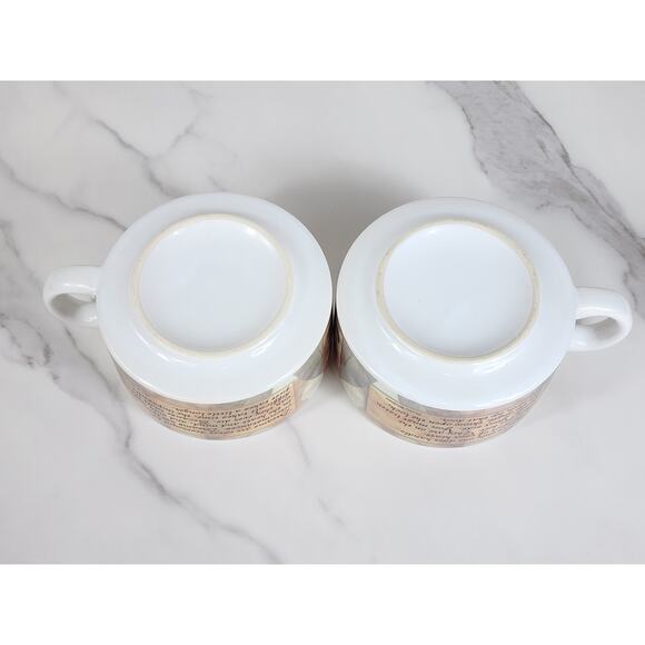 Chicken Bowl Soup Mug Cup For The Soul Giftco Kitchen Dinnerware x2 Vintage - Picture 12 of 13